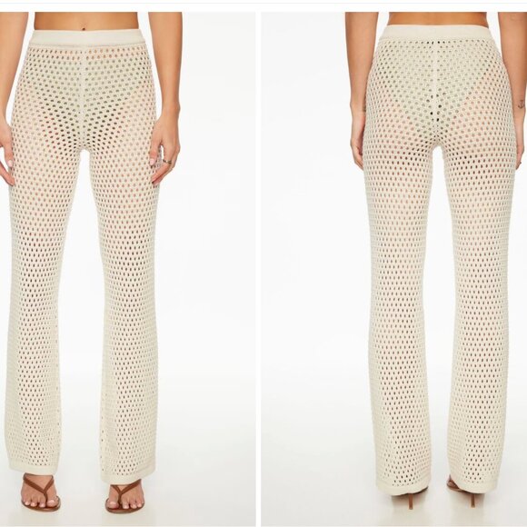 Dynamite Crochet Set Tank + Pants Bundle  Beige Cream Size Small - Picture 4 of 9